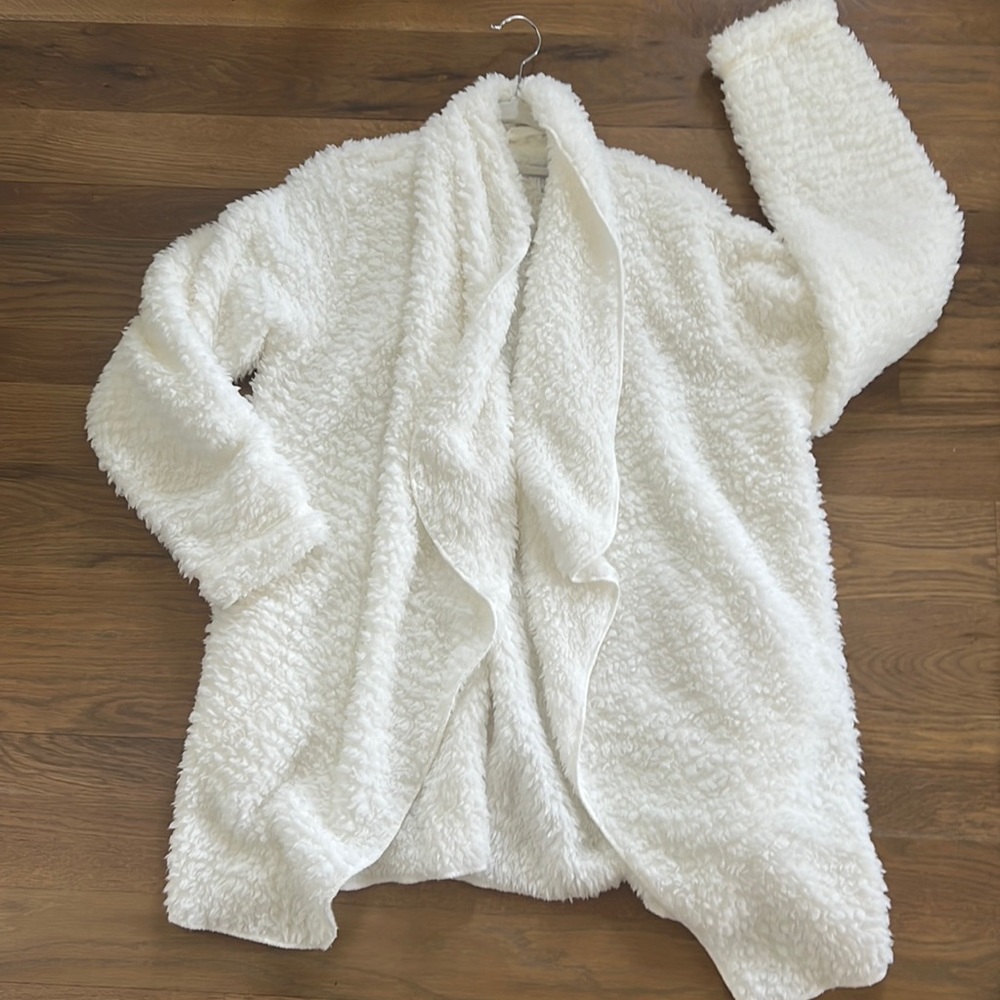 Jockey Sherpa cardigan white size L